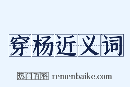 穿杨近义词是什么意思的图片